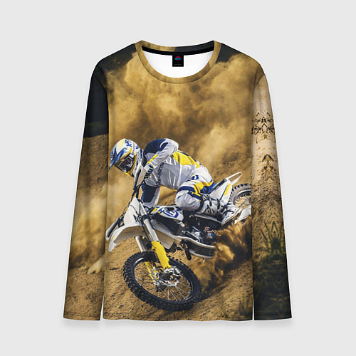 Мужской лонгслив HUSQVARNA ХУСКВАРНА SPORT / 3D-принт – фото 1