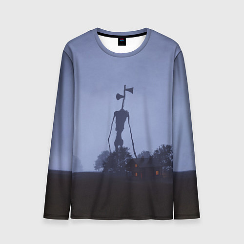 Мужской лонгслив СИРЕНОГОЛОВЫЙ У ДОМА / 3D-принт – фото 1