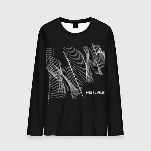 Мужской лонгслив Новая волнв / 3D-принт – фото 1