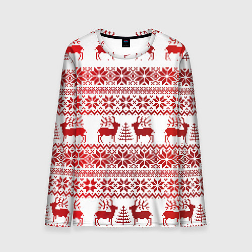 Мужской лонгслив Зимний лес / 3D-принт – фото 1