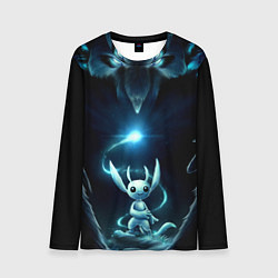 Лонгслив мужской Ori and the Will of the Wisps Logo спина, цвет: 3D-принт