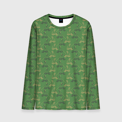 Мужской лонгслив Рыбаки / 3D-принт – фото 1