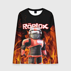 Мужской лонгслив ROBLOX FIRE РОБЛОКС ОГОНЬ ПОЖАРНЫЙ