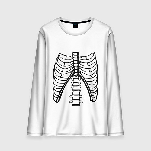 Мужской лонгслив Ребра скелета / 3D-принт – фото 1