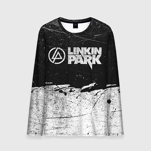 Мужской лонгслив Линкин Парк Лого Рок ЧБ Linkin Park Rock / 3D-принт – фото 1