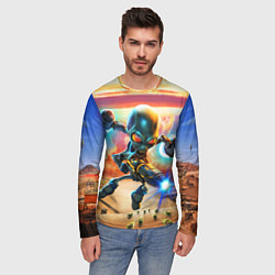 Лонгслив мужской Alien area 52, цвет: 3D-принт — фото 2