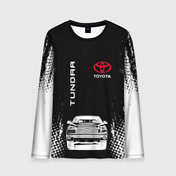 Лонгслив мужской Toyota Tundra Следы шин, цвет: 3D-принт