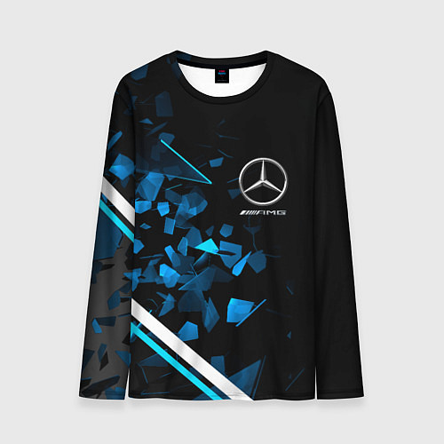 Мужской лонгслив Mercedes AMG Осколки стекла / 3D-принт – фото 1