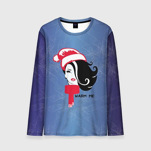 Мужской лонгслив Согрей меняWarm me / 3D-принт – фото 1