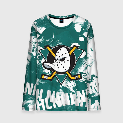 Мужской лонгслив Анахайм Дакс Anaheim Ducks / 3D-принт – фото 1