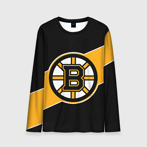 Мужской лонгслив Бостон Брюинз, Boston Bruins / 3D-принт – фото 1
