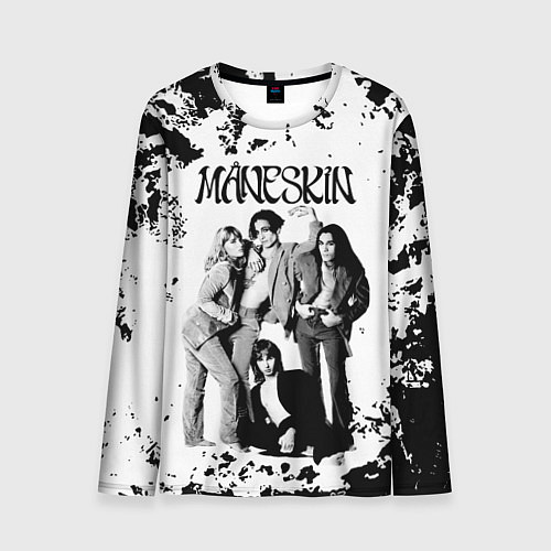 Мужской лонгслив Maneskin Монэскин, рок - группа / 3D-принт – фото 1