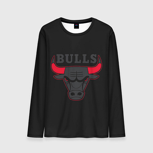 Мужской лонгслив CHICAGO BULLS ЧИКАГО БУЛЛС ЯРОСТЬ БЫКА / 3D-принт – фото 1