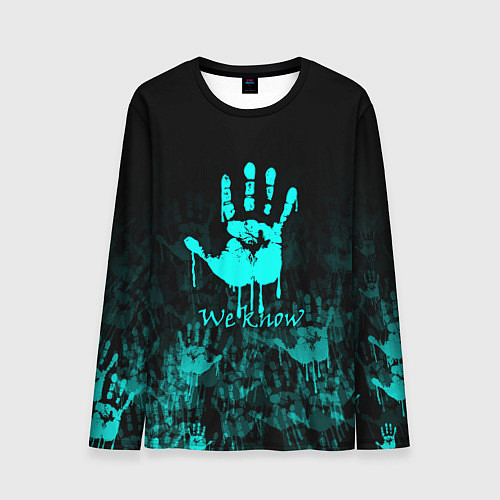 Мужской лонгслив WE KNOW NEON LOGO / 3D-принт – фото 1