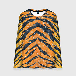 Лонгслив мужской Новогодняя шкура тигра, цвет: 3D-принт
