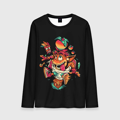 Мужской лонгслив CRASH BANDICOOT ЛИС / 3D-принт – фото 1