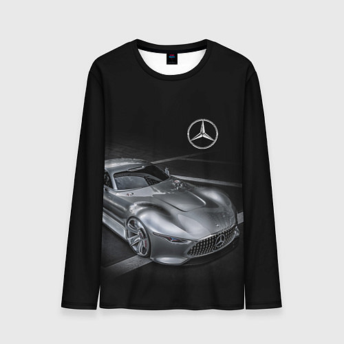 Мужской лонгслив Mercedes-Benz motorsport black / 3D-принт – фото 1