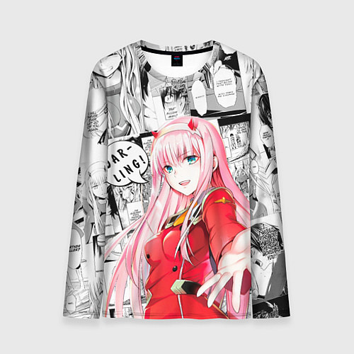 Мужской лонгслив Zero Two Зеро ту на манге фрейм / 3D-принт – фото 1