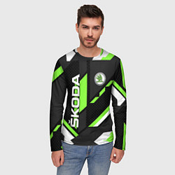 Лонгслив мужской ШКОДА ГЕОМЕТРИЯ ЛИНИИ SKODA GEOMETRY SPORT, цвет: 3D-принт — фото 2