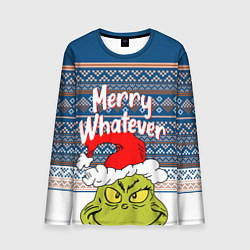 Мужской лонгслив MERRY WHATEVER GRINCH