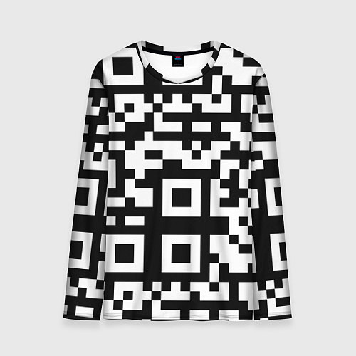 Мужской лонгслив Qr codeкуаркод / 3D-принт – фото 1