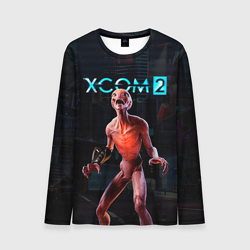 Мужской лонгслив XCOM пришелец / 3D-принт – фото 1