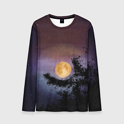 Мужской лонгслив Night sky with full moon by Apkx