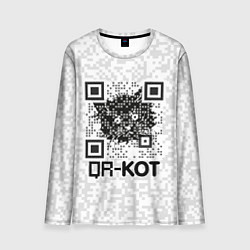 Мужской лонгслив QR код котик