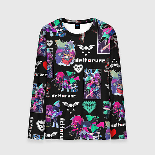 Мужской лонгслив DELTARUNE PATTERN ART ГЕРОИ ДЕЛЬТАРУН / 3D-принт – фото 1