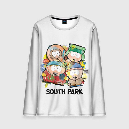 Мужской лонгслив South Park - Южный парк краски / 3D-принт – фото 1
