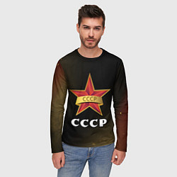 Лонгслив мужской СССР Звезды, цвет: 3D-принт — фото 2