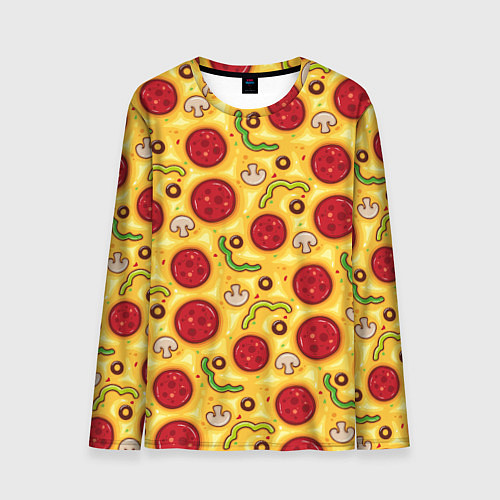 Мужской лонгслив Pizza salami / 3D-принт – фото 1
