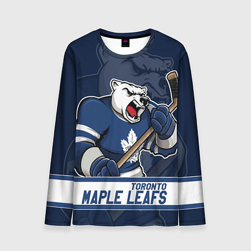 Мужской лонгслив Торонто Мейпл Лифс, Toronto Maple Leafs Маскот / 3D-принт – фото 1