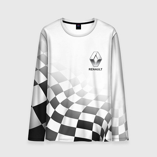 Мужской лонгслив Renault, Рено Финишный флаг / 3D-принт – фото 1