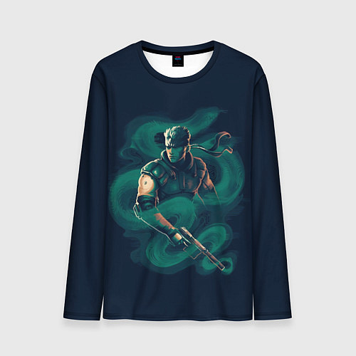Мужской лонгслив Снейк в дыму / 3D-принт – фото 1