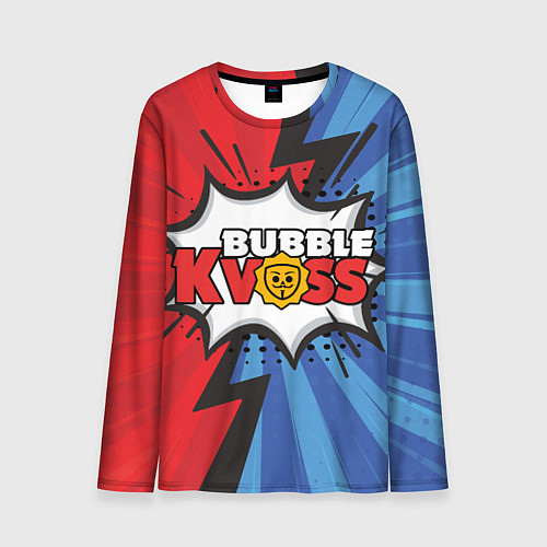 Мужской лонгслив Бабл квас супер геройский узор / 3D-принт – фото 1
