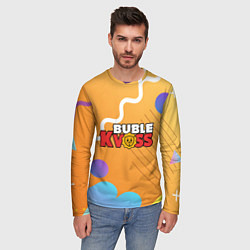 Лонгслив мужской Бабл квас Bubble kvass геометрический фон, цвет: 3D-принт — фото 2