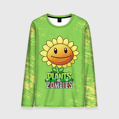 Мужской лонгслив Подсолнух Plants vs Zombies / 3D-принт – фото 1