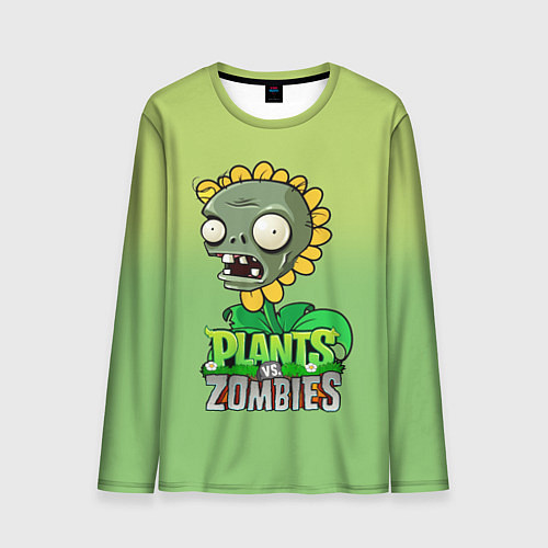 Мужской лонгслив Plants vs Zombies зомби-подсолнух / 3D-принт – фото 1