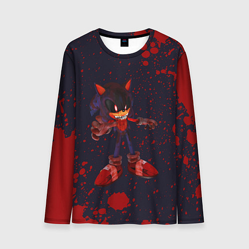 Мужской лонгслив SONIC EXE Краски 4 / 3D-принт – фото 1