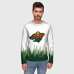 Лонгслив мужской Minnesota Wild, Миннесота Уайлд Лес, цвет: 3D-принт — фото 2