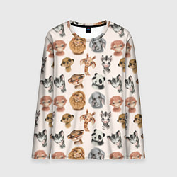 Лонгслив мужской Милые дикие животные, цвет: 3D-принт