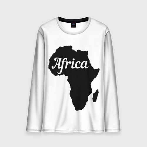 Мужской лонгслив Африка черно-белая двусторонняя / 3D-принт – фото 1
