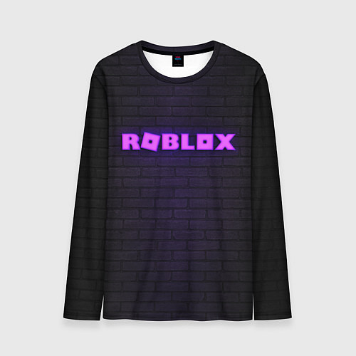 Мужской лонгслив ROBLOX NEON LOGO ИГРА РОБЛОКС / 3D-принт – фото 1