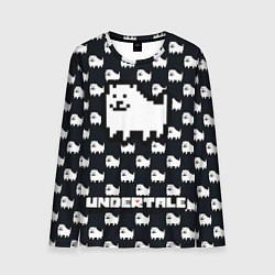 Мужской лонгслив UNDERTALE DOG AND LOGO УНДЕРТАЛЕ