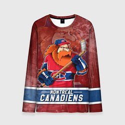 Лонгслив мужской Монреаль Канадиенс, Montreal Canadiens Маскот, цвет: 3D-принт