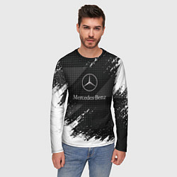 Лонгслив мужской Mercedes-Benz - Темный, цвет: 3D-принт — фото 2