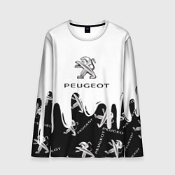 Мужской лонгслив Peugeot подтёки паттерн