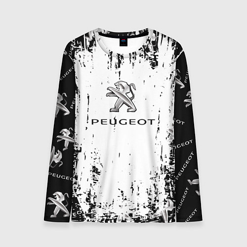 Мужской лонгслив Peugeot паттерн львов / 3D-принт – фото 1