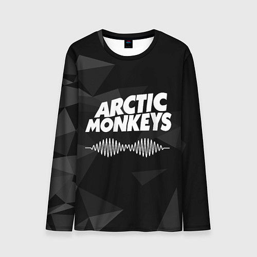 Мужской лонгслив Arctic Monkeys Серая Геометрия / 3D-принт – фото 1